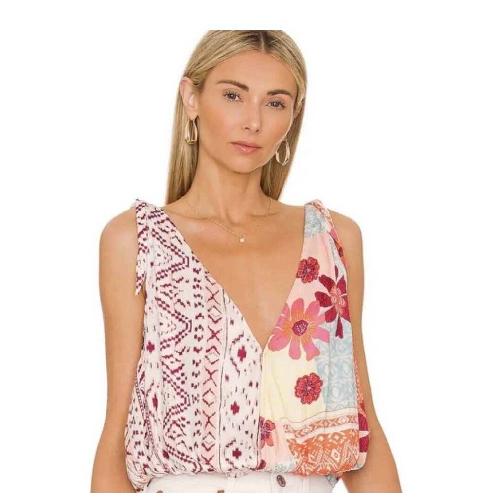 Free People Floral Print Women's Top